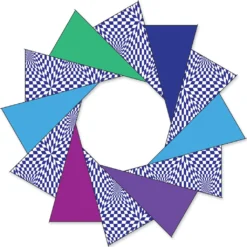 Collections Kites 80 In. F-Stop Spinner For Kites And Line - Cool Op-Art