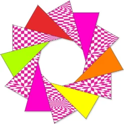 Collections Kites 80 In. F-Stop Spinner For Kites And Line - Hot Op-Art