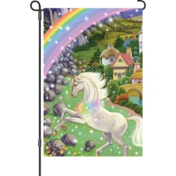 Accent Home & Garden 12 In. Flag - Unicorn Accent