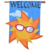 Accent Home & Garden Applique Flag - Welcome Sun