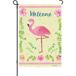 Accent Home & Garden 12 In. Flag - Coastal Flamingo