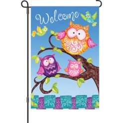 Accent Home & Garden Accent 12 In. Flag - Welcome Owls