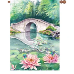 Accent Home & Garden Accent 28 In. Flag - Waterlilly Garden